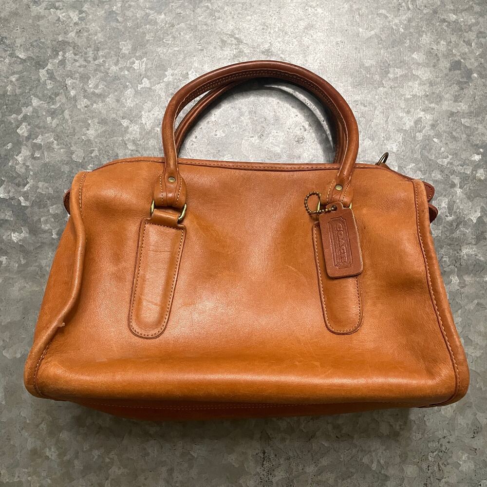 Vintage Coach Madison Satchel Brown Leather Top Handle Bag Purse New York USA